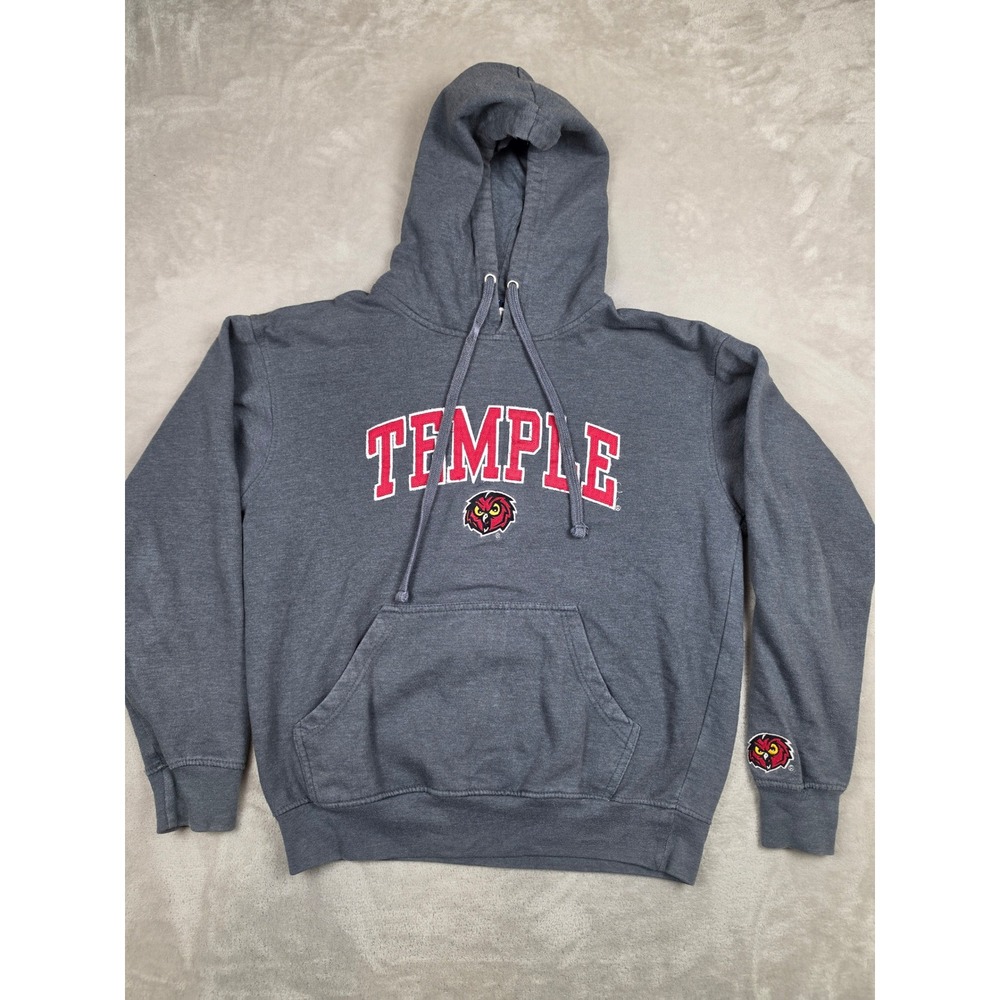 OVB Hoodie Mens Medium Gray Temple Owls NCAA College Pullover Sweatshirt